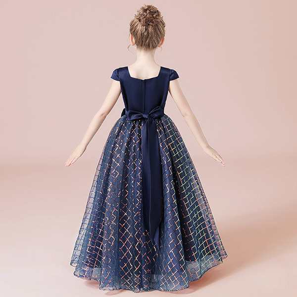 【新品】キッズドレス 子供ドレス ピアノ 発表会 フラワーガール ラウンドネック ロングドレス ちょこっと袖 プリンセスドレス 袖あり 結婚式 【新品】キッズドレス 子供ドレス ピアノ 発表会 フラワーガール ラウンドネック ロングドレス ちょこっと袖 プリンセスドレス 袖あり 結婚式