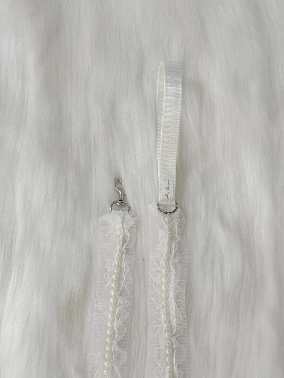 【即納】[OMGM] white pearl leash 120cm リード/ドッグリード/散歩