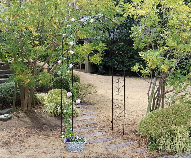 ガーデンアーチ アイアンアーチ バラ 薔薇 蔓性植物 おしゃれ エレガント ブロッサムハート