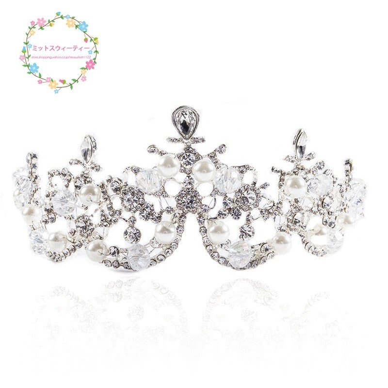 ウエディング ヘッドドレス 安い 花嫁 ティアラ クラウン ネックレス イヤリング 結婚式 髪飾り