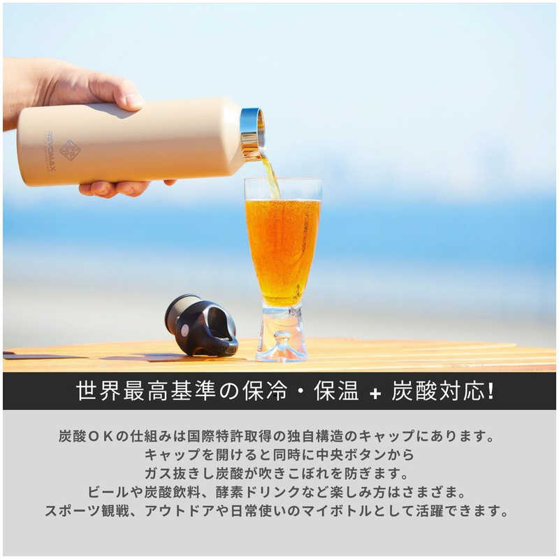 REVOMAX　炭酸対応真空断熱ボトル 20oz ［592ml/ワンタッチ］ オリーブグリーン [炭酸対応]　DWF-20749B-JP-V3