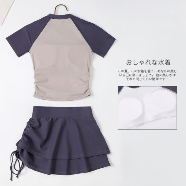 2024新品セットスポーツ少女ボクサースカート式夏スーツ痩せ日焼け止め温泉日系水着