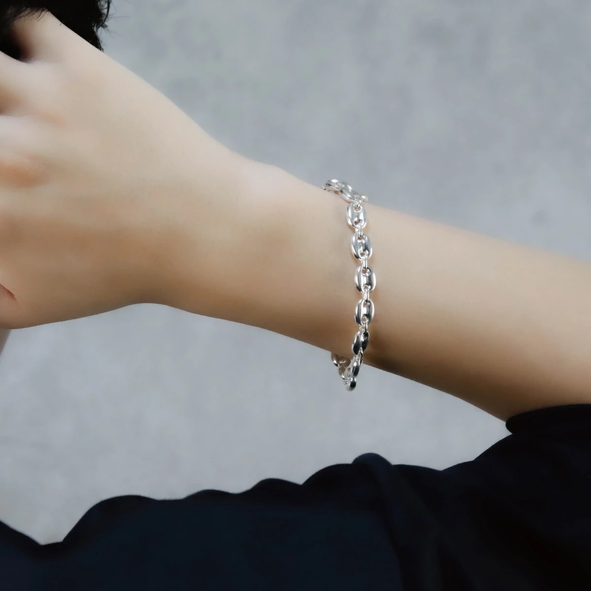 ブレスレット チェーン 20cm シルバー925 メンズ アンカーチェーン 錨鎖 シンプル