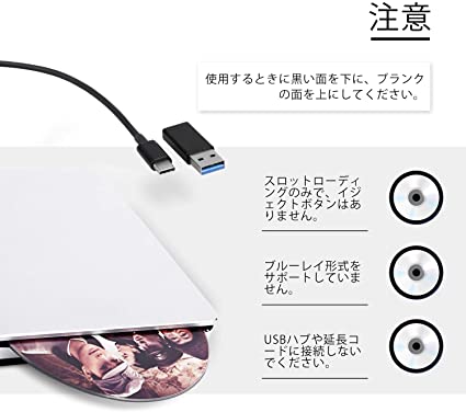 Off Bisconドライブ外付けdvd Cd Drive Usb3 0 Type Cスロットインcdドライブ Dvd読み込み書き込み Dvdrw ラ Cd Rw対応 薄型ポータブルdvdプレーヤー