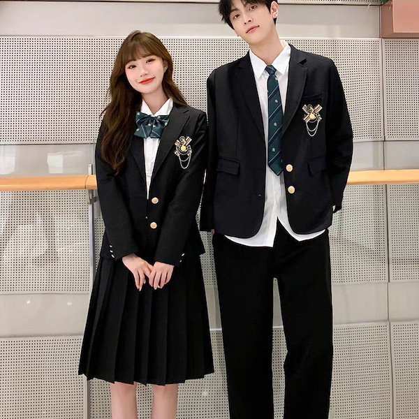 Qoo10] 韓国 女子＆男子スクール制服 ブレザー