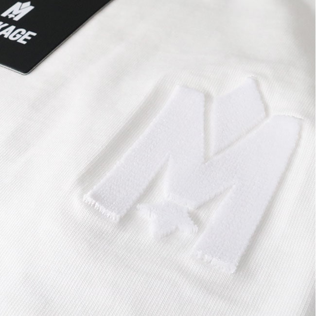 レディースベルベットオーガニックコットンインターロックTシャツ 半袖 クルーネック VELVET ORGANIC COTTON INTERLOC TEE ロゴ WHITE