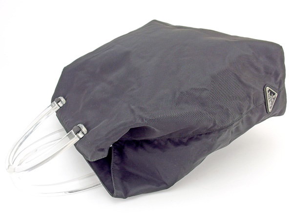 プラダ PRADA ハンドバッグ レディース ブラック ナイロン 美品 セール 【中古】 T592 . プラダ PRADA ハンドバッグ レディース ブラック ナイロン 美品 セール 【中古】 T592 .