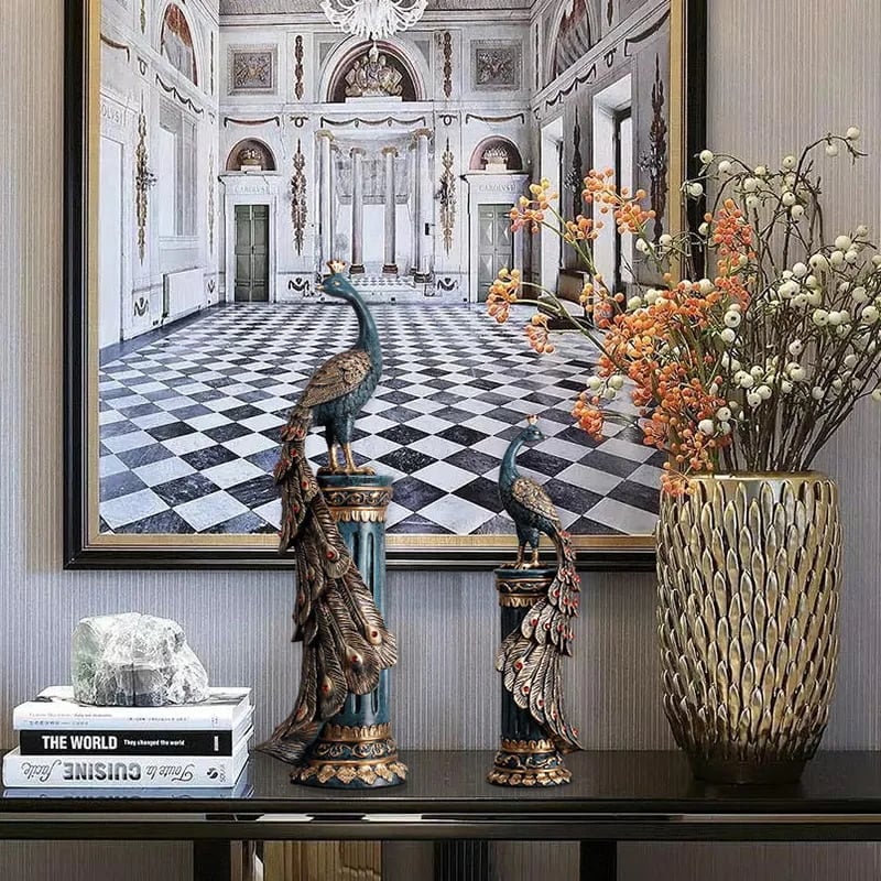 マクジャクの置物バーキャビネットワインラック玄関の装飾品 マクジャクの置物バーキャビネットワインラック玄関の装飾品