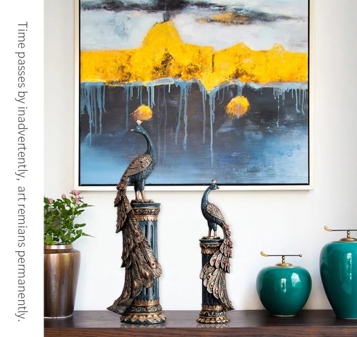 マクジャクの置物バーキャビネットワインラック玄関の装飾品 マクジャクの置物バーキャビネットワインラック玄関の装飾品