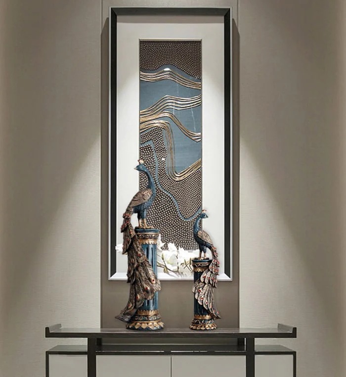 マクジャクの置物バーキャビネットワインラック玄関の装飾品 マクジャクの置物バーキャビネットワインラック玄関の装飾品