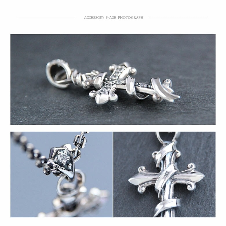 メール便なら送料無料 シルバーアクセサリー メンズ ペンダントトップ pe2145 リボンが巻き付く