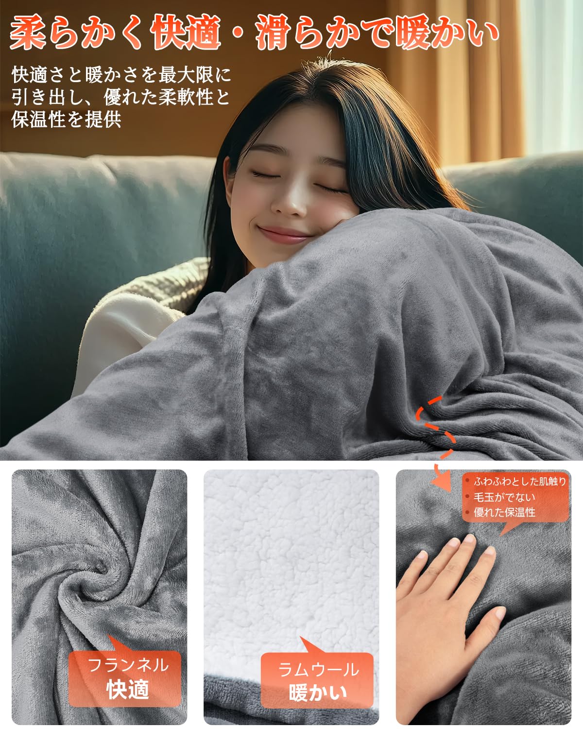 電気毛布 掛け 200x140cm 電気膝掛け 掛敷兼用 洗える【大きいサイズ ＆ 2024新進化した高性能コントローラー ＆ 恒温節電】電気ブランケット 大判 ダブル 厚手 省エネ ５分速暖 10段