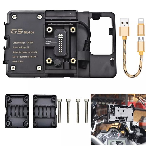 スマホ ホルダー usbナビゲーションデバイス r1200gs f800gs adv f700gs r1250gs crf 1000l f