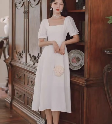 レディース ドレス パーティードレス ウェディング パーティー 結婚式 二次会 披露宴 ミモレ 半袖 パフスリーブ スクエアネック スリム 細身 Aライン ファスナー ハイウエスト きれいめ シンプル レディース ドレス パーティードレス ウェディング パーティー 結婚式 二次会 披露宴 ミモレ 半袖 パフスリーブ スクエアネック スリム 細身 Aライン ファスナー ハイウエスト きれいめ シンプル