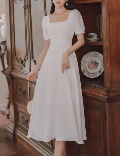 レディース ドレス パーティードレス ウェディング パーティー 結婚式 二次会 披露宴 ミモレ 半袖 パフスリーブ スクエアネック スリム 細身 Aライン ファスナー ハイウエスト きれいめ シンプル レディース ドレス パーティードレス ウェディング パーティー 結婚式 二次会 披露宴 ミモレ 半袖 パフスリーブ スクエアネック スリム 細身 Aライン ファスナー ハイウエスト きれいめ シンプル