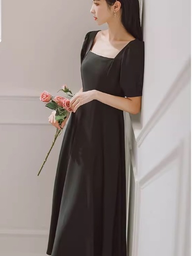 レディース ドレス パーティードレス ウェディング パーティー 結婚式 二次会 披露宴 ミモレ 半袖 パフスリーブ スクエアネック スリム 細身 Aライン ファスナー ハイウエスト きれいめ シンプル レディース ドレス パーティードレス ウェディング パーティー 結婚式 二次会 披露宴 ミモレ 半袖 パフスリーブ スクエアネック スリム 細身 Aライン ファスナー ハイウエスト きれいめ シンプル