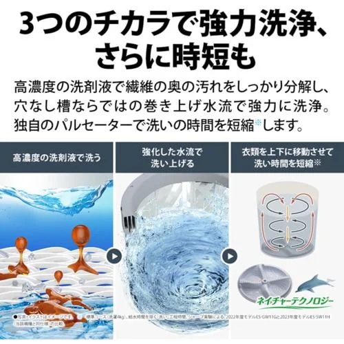 【無料長期保証】シャープ ES-PW11K-S 縦型洗濯乾燥機 (洗濯11.0kg・乾燥6.0kg) 【無料長期保証】シャープ ES-PW11K-S 縦型洗濯乾燥機 (洗濯11.0kg・乾燥6.0kg)