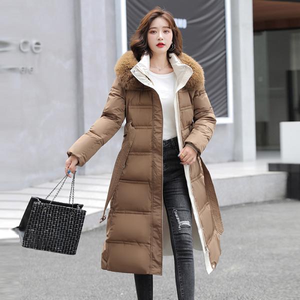 中綿コートレディースキルティングコートダウンジャケットダウンコート春冬ロング丈ベルト付きアウター韓国風フード付きファー 中綿コートレディースキルティングコートダウンジャケットダウンコート春冬ロング丈ベルト付きアウター韓国風フード付きファー