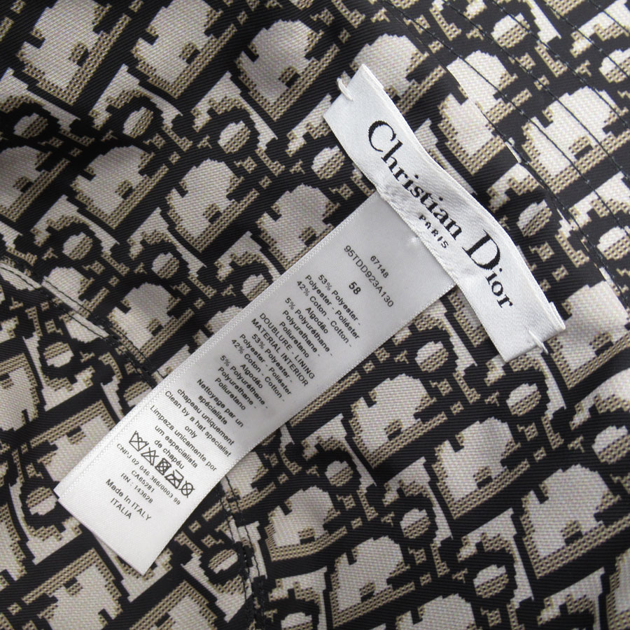 クリスチャンディオール Christian Dior ハット バケットハット Teddy-D ボブハット ポリエステル/コットン ブラック シルバー レディース w0657i