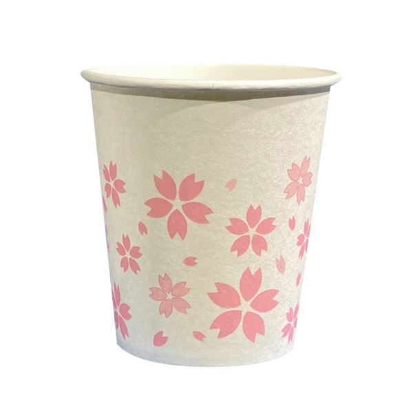 ファーストレイトペーパーカップ ロースタッキング仕様 桜＆葉っぱ 150ml（5オンス） FR-53611セット（4000個：1000個x4パック）