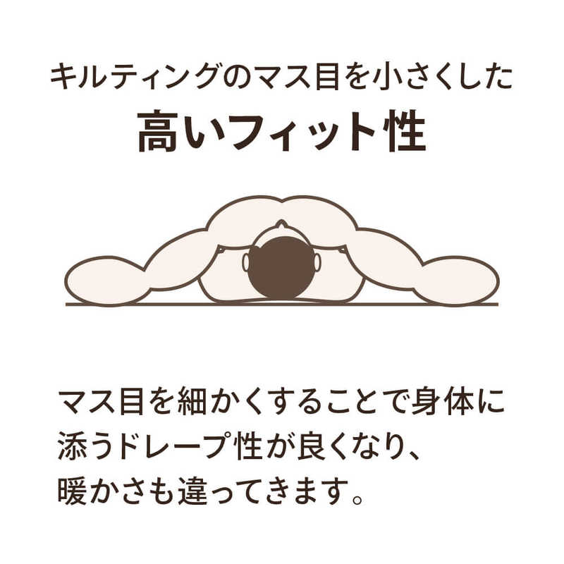 生毛工房　2枚合わせ(本掛け＋肌掛け)羽毛布団「生毛ふとん」 PR410M-HB2 ［ダブルロング(190×230cm) /通年 /ポーランド産ホワイトグースダウン95％ /日本製］
