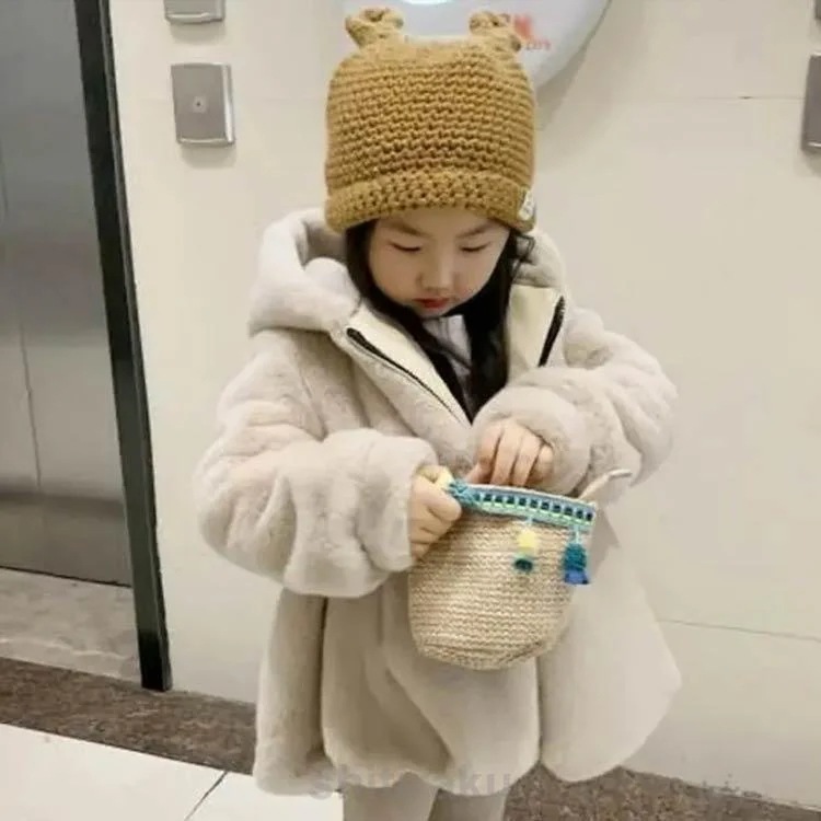 ファーコート キッズ アウター ファージャケット ペプラム フェイクファー ジャケット コート ふわふわ もこもこ フード付き ベビー服 子供服 女の