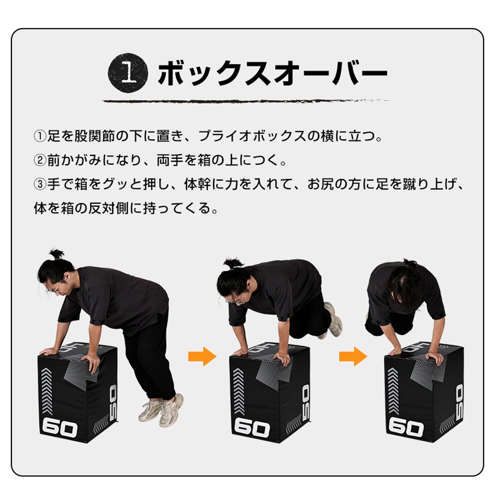プライオボックス ソフト 40×50×60cm 昇降台 跳び箱 プライオメトリクス ボックス ジャンプ台 ステップ台 3in1 体幹 トレーニング プライオボックス ソフト 40×50×60cm 昇降台 跳び箱 プライオメトリクス ボックス ジャンプ台 ステップ台 3in1 体幹 トレーニング