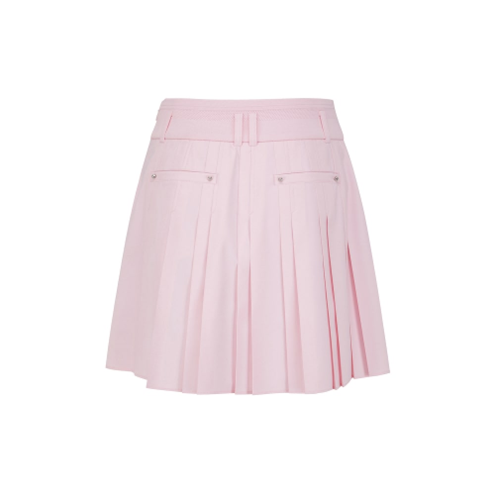 アニューゴルフレディース SM 無地 ひざ丈 プリーツ スカート [マルチ