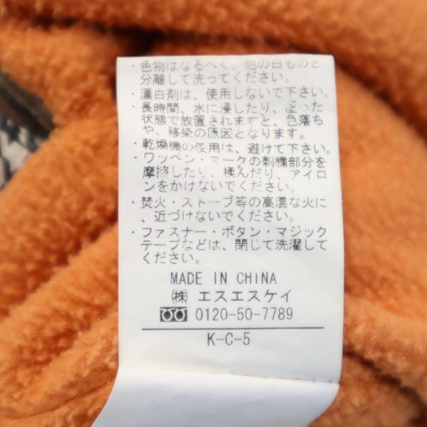 千鳥柄 キルティングジャケット M ベージュ系 薄中綿入り 裏フリース レディース 千鳥柄 キルティングジャケット M ベージュ系 薄中綿入り 裏フリース レディース