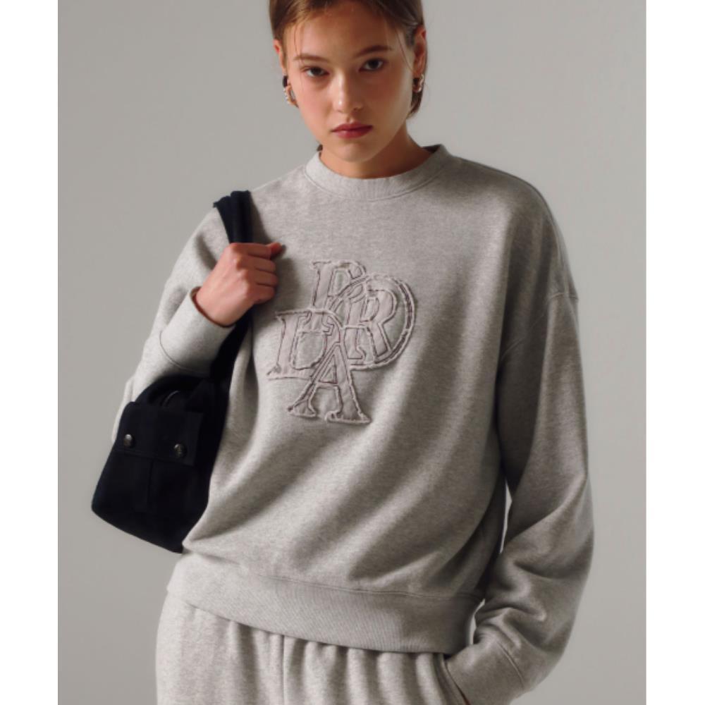 PRENDA PRDA DENIM PATCH CREWNECK SHIRT BLACK PRTTAACR03W PRENDA PRDA DENIM PATCH CREWNECK SHIRT BLACK PRTTAACR03W