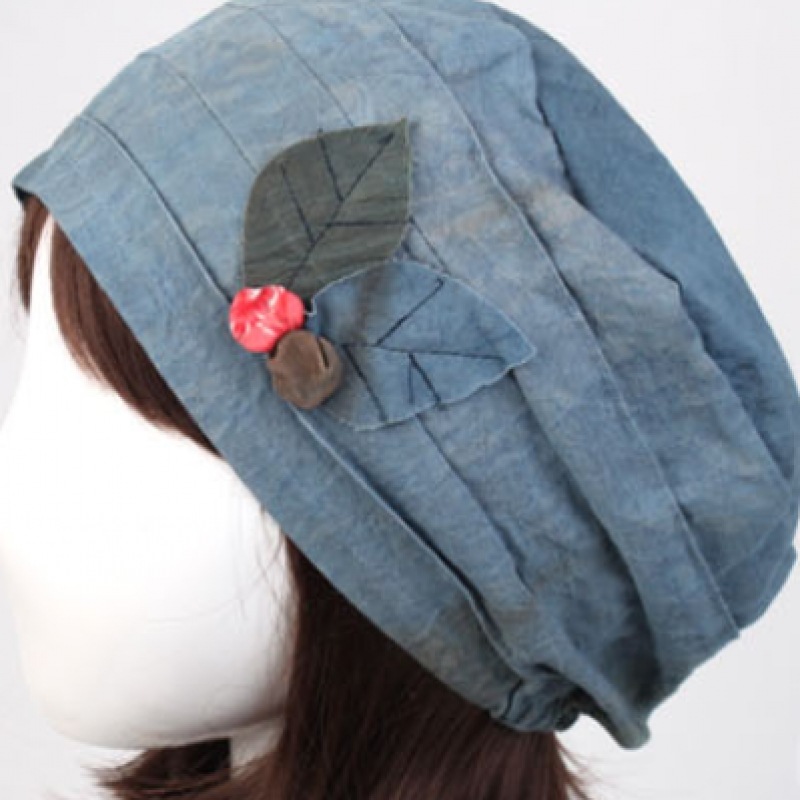 (Ninas Paris) コットンナチュラル染色_ハンドメイドビーニーフード (1SS120)