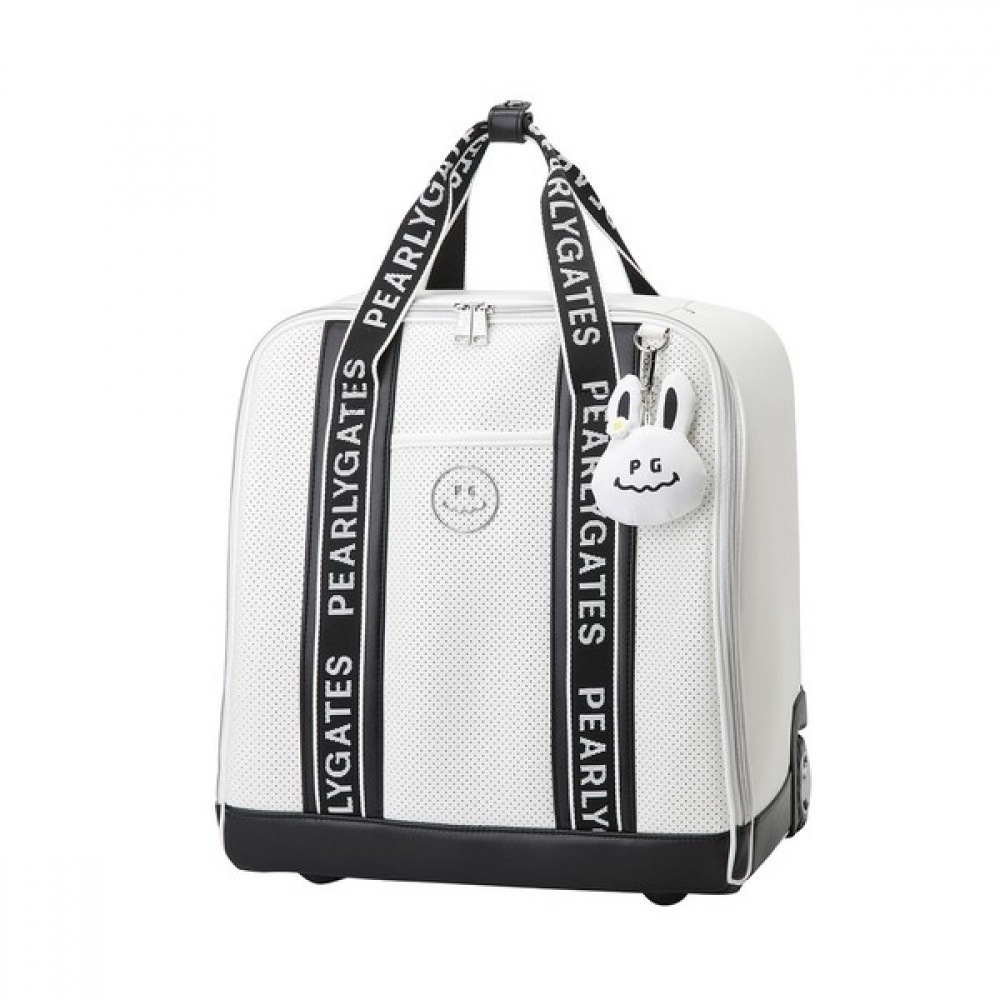 [Paris Gates] レディーススマイルパーフォレーテッドホイールボストンバッグ&バニーキーリング