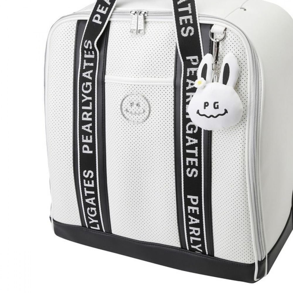 [Paris Gates] レディーススマイルパーフォレーテッドホイールボストンバッグ&バニーキーリング