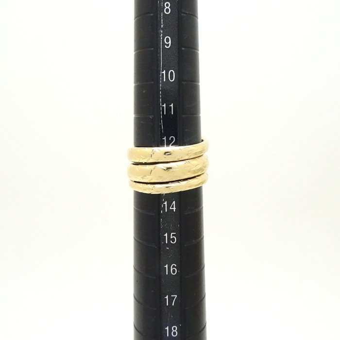 スネーク リング 指輪 2Pダイヤモンド 12号 蛇モチーフ K18YG イエローゴールド/65001【中古】