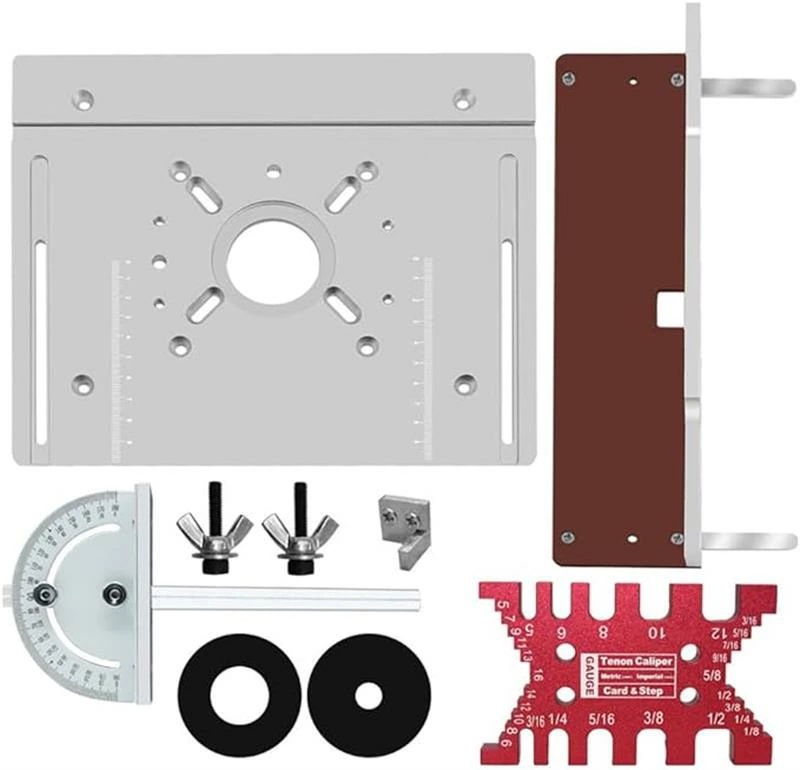 新品登場 ルーターテーブル インサートプレート アルミニウム合金 木材フライス フリップボード トリミングマシン 彫刻補助ツール 木工ベンチ
