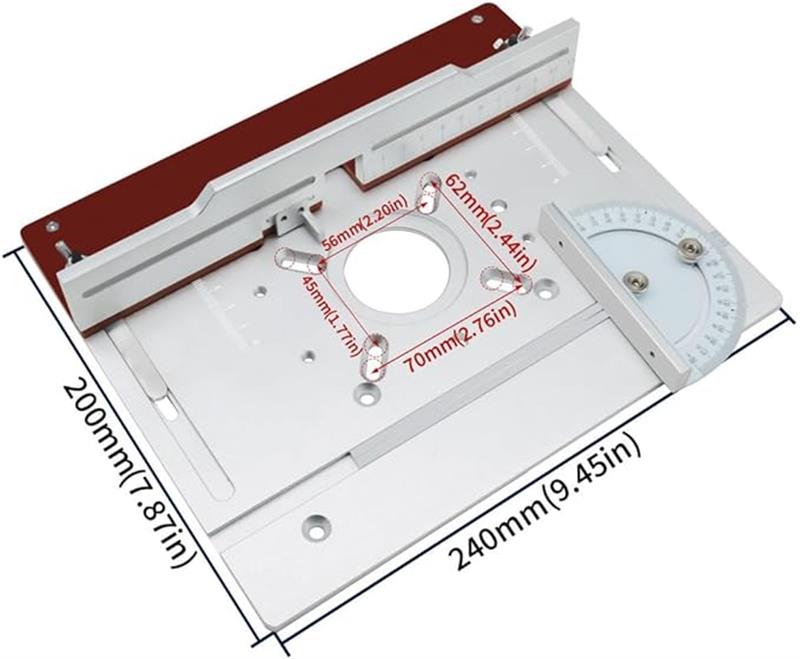 新品登場 ルーターテーブル インサートプレート アルミニウム合金 木材フライス フリップボード トリミングマシン 彫刻補助ツール 木工ベンチ