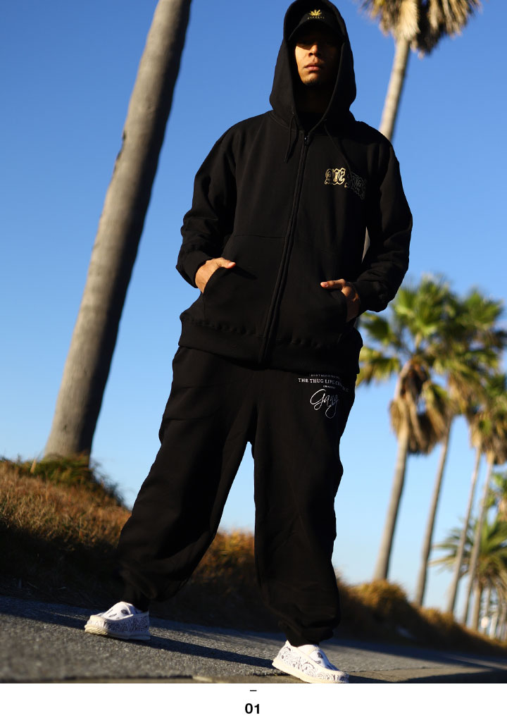 ACE FLAG 上下セット 長袖 ブランド メンズ 春秋冬用 黒 大きいサイズ エースフラッグ セットアップ パーカー フーディ 裏パイル スウェットパンツ ACE