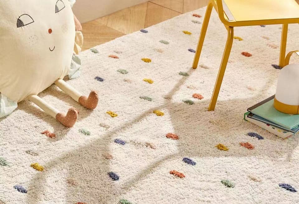 カーペット 水玉フロアマット シンプルラグ 寝室 カラフルドット ラグ
