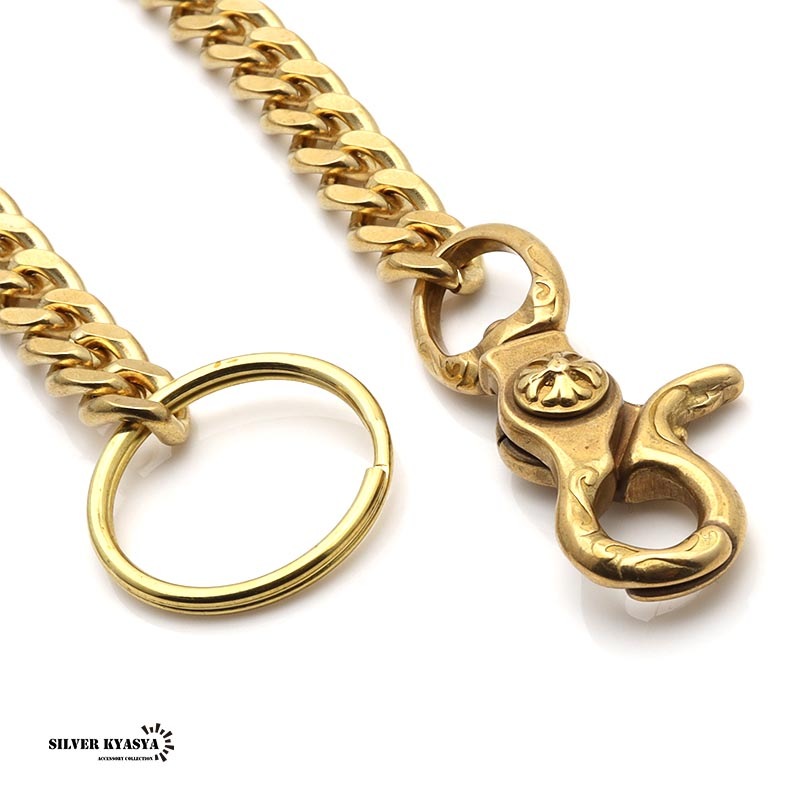 唐草クリップウォレットチェーン ゴールド [wc031]