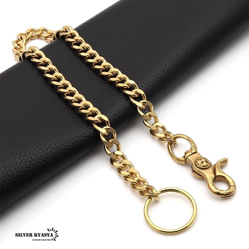 唐草クリップウォレットチェーン ゴールド [wc031]