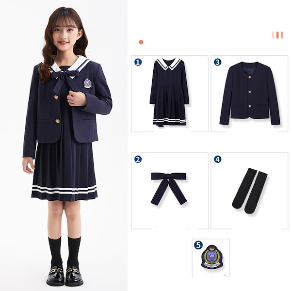 Qoo10] セーラー服 キッズ セットアップ スクー