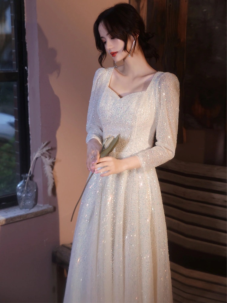 ウェディングドレス ドレス 花嫁 結婚式 パーティードレス レース オフショルダー 花嫁ロングドレス 結婚式 露背 二次会 ビーズ お呼ばれ 挙式 姫系