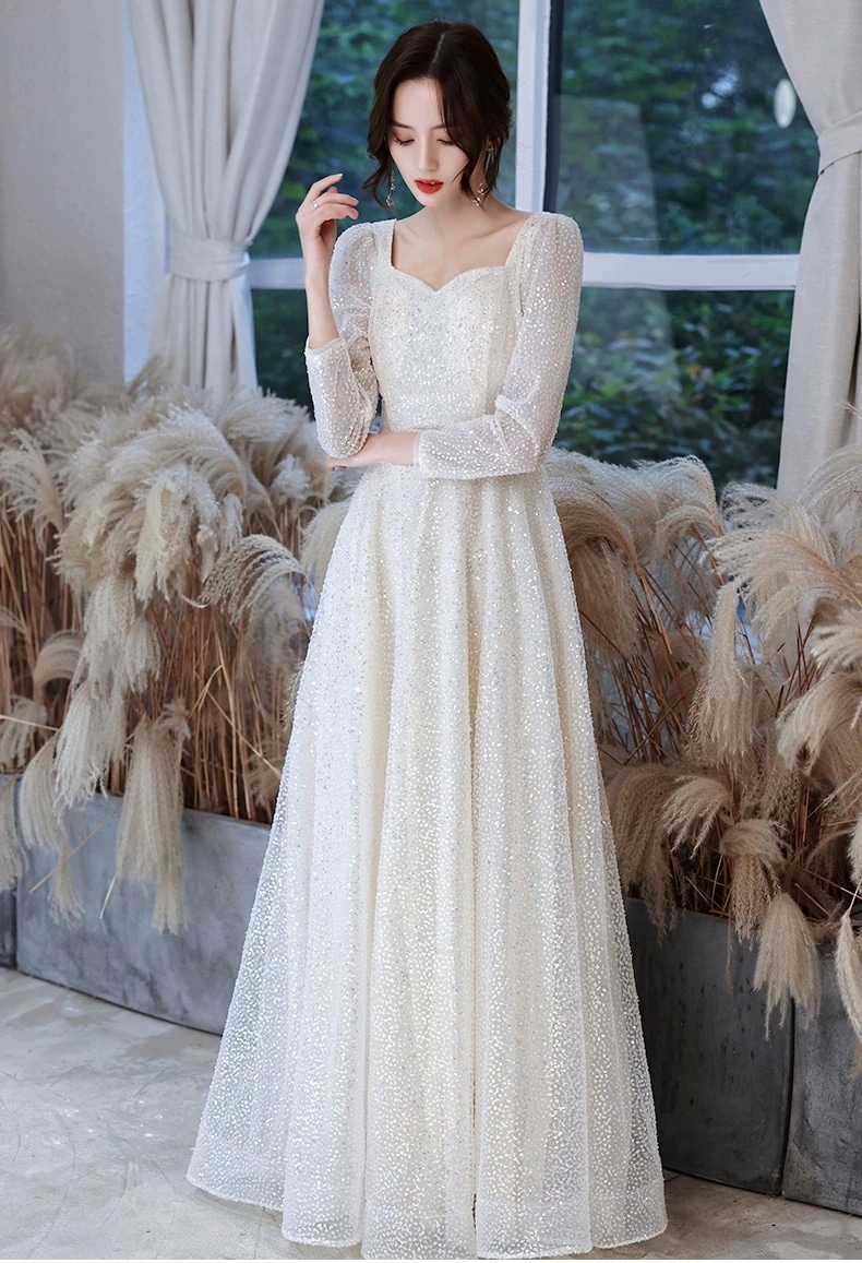 ウェディングドレス ドレス 花嫁 結婚式 パーティードレス レース オフショルダー 花嫁ロングドレス 結婚式 露背 二次会 ビーズ お呼ばれ 挙式 姫系