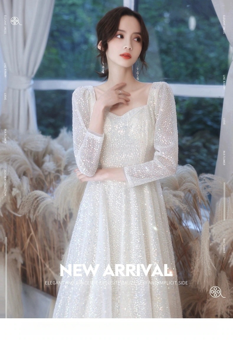 ウェディングドレス ドレス 花嫁 結婚式 パーティードレス レース オフショルダー 花嫁ロングドレス 結婚式 露背 二次会 ビーズ お呼ばれ 挙式 姫系