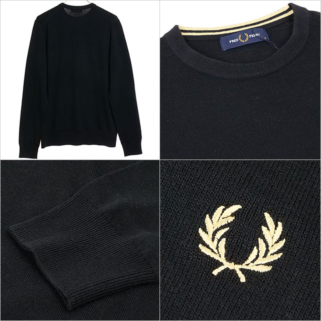 メンズ クラシック クルーネック ジャンパー [K9601-198] CLASSIC CREW NECK JUMPER トップス ニット セーター BLACK 黒 ブラック系