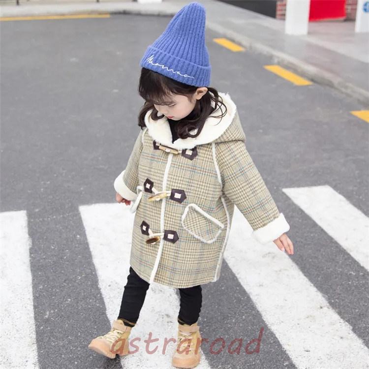 ピーコートPコート キッズコートミドル丈 秋冬 ラシャコート女の子 子供服ジュニアアウタージャケッ