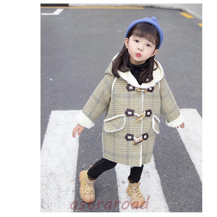 ピーコートPコート キッズコートミドル丈 秋冬 ラシャコート女の子 子供服ジュニアアウタージャケッ