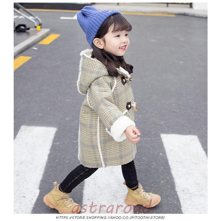 ピーコートPコート キッズコートミドル丈 秋冬 ラシャコート女の子 子供服ジュニアアウタージャケッ