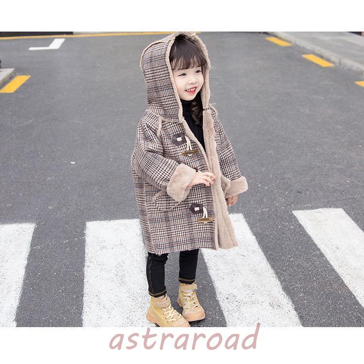 ピーコートPコート キッズコートミドル丈 秋冬 ラシャコート女の子 子供服ジュニアアウタージャケッ
