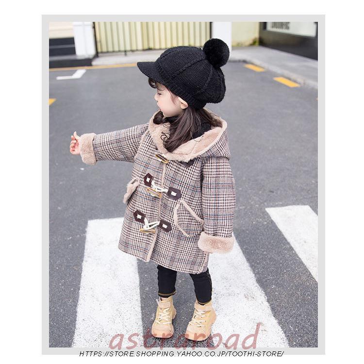 ピーコートPコート キッズコートミドル丈 秋冬 ラシャコート女の子 子供服ジュニアアウタージャケッ